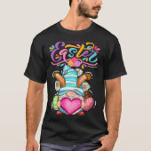 Bunny Gnome Rabbit Eggs Hunting Happy Easter Day Tシャツ (正面)