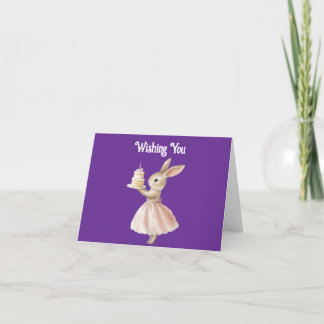 Bunny Happy Birthday Greeting Card カード