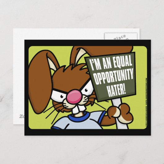 Bunny Hater怒のはがき ポストカード (正面/裏面)