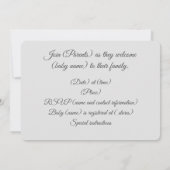 Bunny Hello 招待状 (裏面)