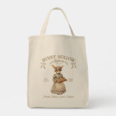 Bunny Hollow Bakery Vintage Easter Rabbit Baker トートバッグ (裏面)