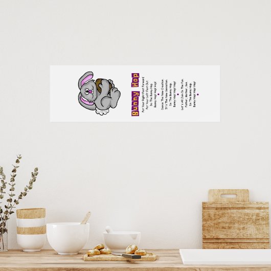 Bunny Hop Lyrics Vertical Poster ポスター (キッチン)