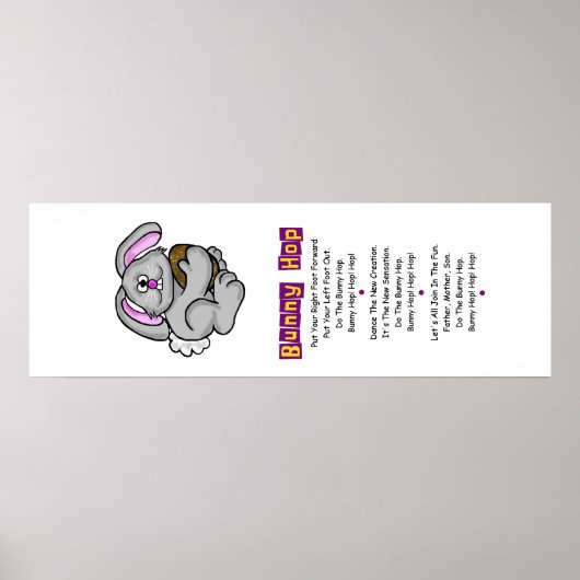 Bunny Hop Lyrics Vertical Poster ポスター (正面)