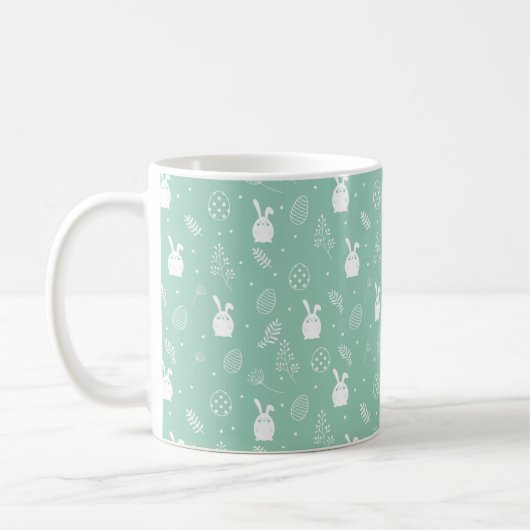 Bunny Hop Mug – Easter Egg Pattern コーヒーマグカップ (左)