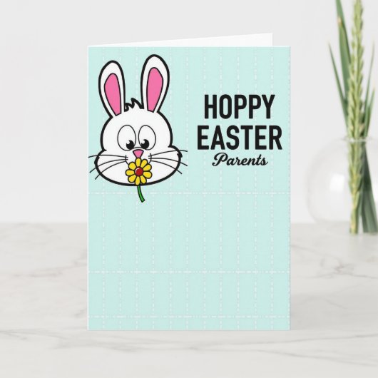 Bunny Hoppy Easter Parents Card カード (正面)