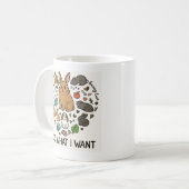 Bunny "I Do What I Want" Tote Bag –Funny Rabbit コーヒーマグカップ (正面左)