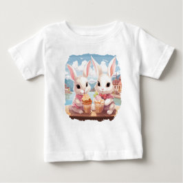 Bunny ice cream ベビーTシャツ