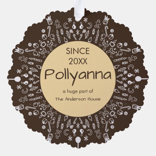 Bunny in a Hat オーナメントカード (裏面)