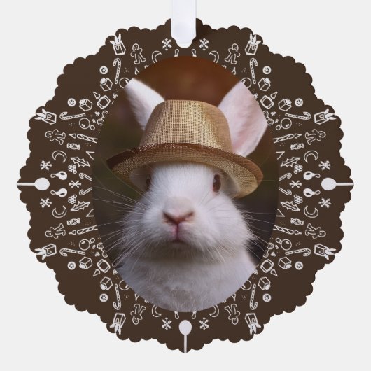 Bunny in a Hat オーナメントカード (正面)