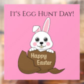 Bunny in Chocolate Eggハッピーイースター |カスタマイズ ウィンドウサイン (シート2)