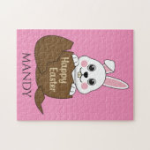 Bunny in Chocolate Eggハッピーイースター |カスタマイズ ジグソーパズル (横)