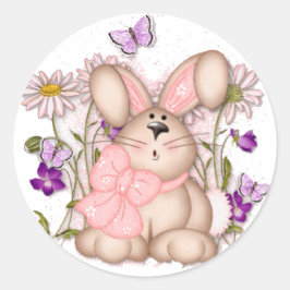 Bunny In Fields:ハッピーイースターシール ラウンドシール
