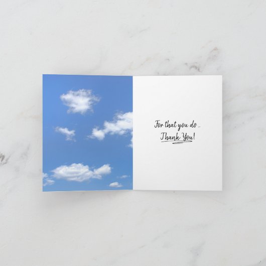 Bunny In Grass Thank You カード (内部)