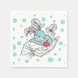 Bunny In Hand Napkin スタンダードカクテルナプキン