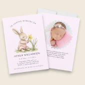 Bunny In Loving Memory Announcement 招待状