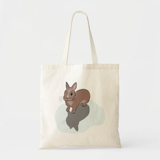 Bunny in puddle  トートバッグ (正面)