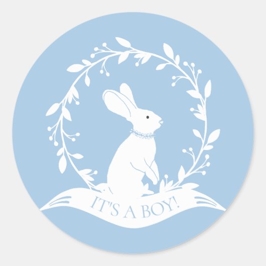 Bunny It'a Boy Favoritesステッカー ラウンドシール (正面)