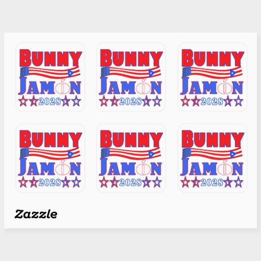 bunny jamon sticker スクエアシール (シート)
