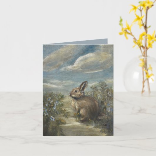 Bunny Lane [blank] 4 x 5.6" カード (黄色い花)