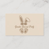 Bunny Light Beige Genderがベビー向けの本を明らかにする エンクロージャーカード (裏面)