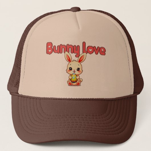 Bunny Love – Cute Easter Bunny Design - boné キャップ (正面)