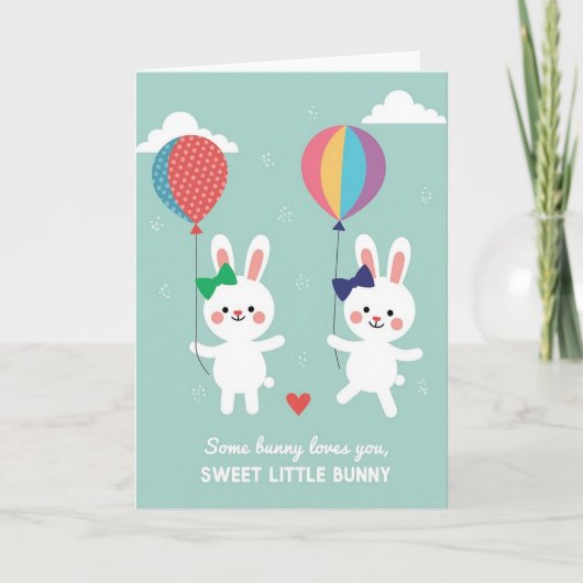 Bunny Love Sweetheart Card カード (正面)