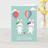 Bunny Love Sweetheart Card カード (黄色い花)