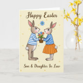 Bunny Love Woven Basket Card カード (黄色い花)
