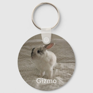 Bunny Lover's Photo パーソナライズされた and Name Keepsake キーホルダー