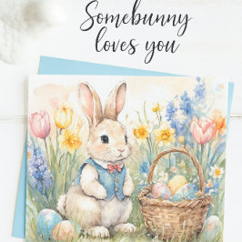 Bunny Loves You Easter Holiday (for kids) Postcard シーズンポストカード