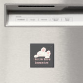 Bunny Meme I Hate My Stud Chungus Life  マグネット (インサイチュ (食洗機))