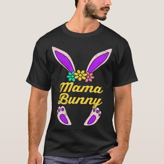 Bunny Mom Easter Bunny Easter friends Mommy Mother Tシャツ (正面)