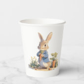 Bunny On The Way Peter Rabbit Boy Baby Shower 紙コップ (裏面)