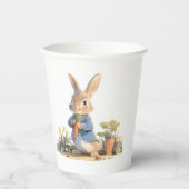 Bunny On The Way Peter Rabbit Boy Baby Shower 紙コップ (正面)
