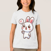 BUNNY. #Part2 / Kids T-shirt (funny bunny) #3 トライブレンドTシャツ (正面)