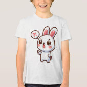 BUNNY. #Part2 / Kids T-shirt (funny bunny) #3 トライブレンドTシャツ (正面)