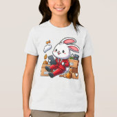 BUNNY. #Part2 / Kids T-shirt (funny bunny) #6 トライブレンドＴシャツ (正面)
