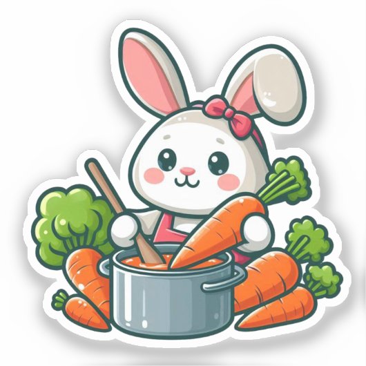 BUNNY. #Part2 / Sticker (bunny is coocking) #11 シール (正面)