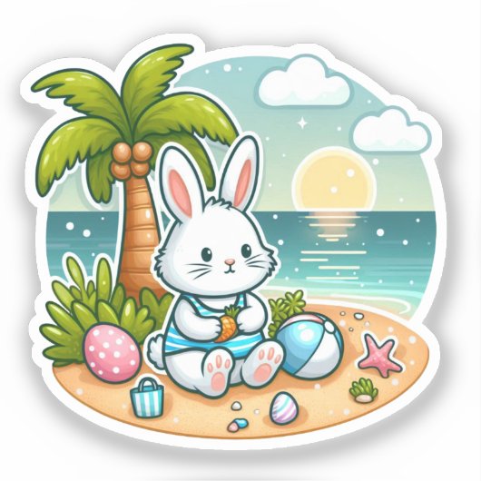 BUNNY. #Part2 / Sticker (bunny island) #12 シール (正面)