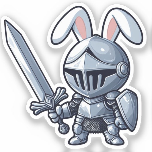 BUNNY. #Part2 / Sticker (bunny knight) #16 シール (正面)