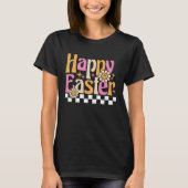 Bunny Pastel Spring Hunt Eggs Rabbit Happy Easter  Tシャツ (正面)