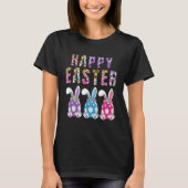 Bunny Pastel Spring Hunt Eggs Rabbit Happy Easter  Tシャツ (正面)