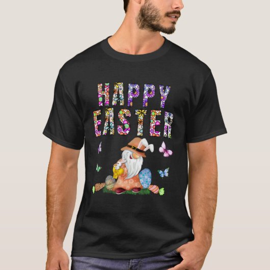 Bunny Pastel Spring Hunt Eggs Rabbit Happy Easter  Tシャツ (正面)