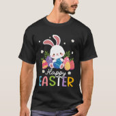 Bunny Pastel Spring Hunt Eggs Rabbit Happy Easter  Tシャツ (正面)