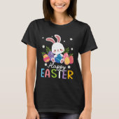 Bunny Pastel Spring Hunt Eggs Rabbit Happy Easter  Tシャツ (正面)