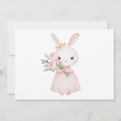 Bunny Photo Birthday Thank You Card 招待状 (裏面)