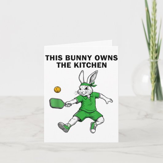 Bunny pickleball player easter this bunny owns the カード (正面)