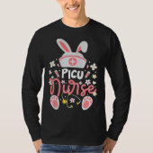Bunny PICU Nurse Bunny Ears Pediatric Intensive Ca Tシャツ (正面)