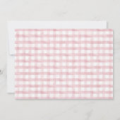 Bunny Pink Balloons Photo 1st Birthday Party サンキューカード (裏面)