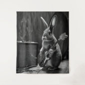 Bunny Playing a Guitar タペストリー (正面)